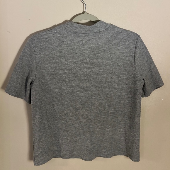 Medium grey Zara high neck t-shit top - Picture 4 of 4